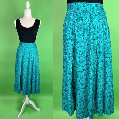 Falda Geométrica Posmoderna Turquesa Esprit Vintage Ettore Sottsass - Talla XS 24" Foto 1 de 4