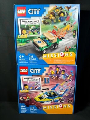 New 2 LEGO MISSIONS Sets - 60353 60355 Water Police Detective WILD ANIMAL RESCUE - Image 1 of 4