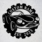 Personalized Classic Car Metal Wall Art Custom Garage Name Sign Home Decor Signs