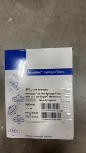 PALL 4618  Acrodisc Syringe Filters, Sterile - 0.8 µm, 25 mm (50/pkg) - Picture 1 of 2