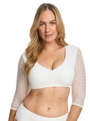 Susa 5574 Dirndlbluse 3/4 Arm Wiesn-Zauber in 32-48 in Weiss & Ivory  - Bild 1 von 3
