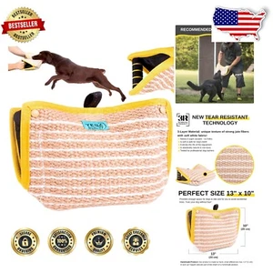 Durable Jute Dog Bite Wedge - Ideal Tug Toy for Medium to Large Breeds - Picture 1 of 11