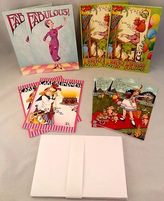 Mary Engelbreit Birthday Cards Set of 8 with Envelopes 4 Different designs - Image 1 of 4