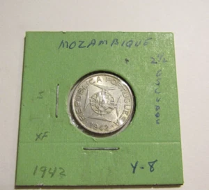 Mozambique 1942 2-1/2 Escudo Silver Coin - Picture 1 of 5