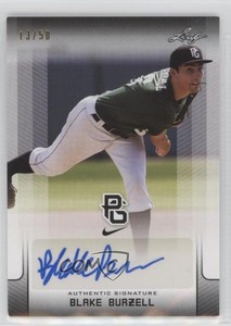 2017 Leaf Perfect Game National Showcase Black /50 Blake Burzell #BA-BB1 Auto