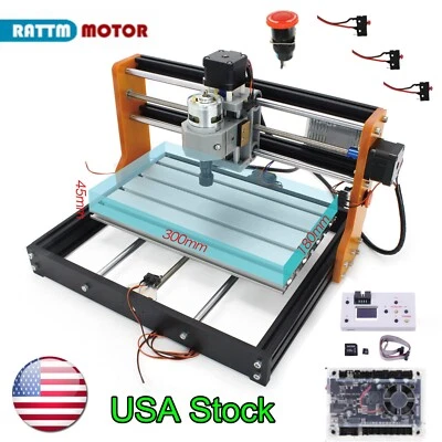 〖US〗Wood CNC Router 3018-Pro Engraving Milling Machine w/ Limit Switches,Offline - Image 1 of 4