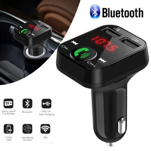 Bluetooth Car Wireless Adapter FM Transmitter B2 Car MP3 Radio 2USB Charger - Picture 1 of 15