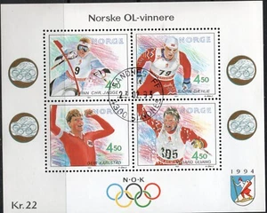 510 Noruega 1993, NK 1168-71, BL 18 canc Sandnes 23. 02. 93, MI BL 19, SC #1035. - Imagen 1 de 1