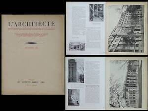 L'ARCHITECTE 1932 CITROEN LYON, Ravazé, Prouvé, PARIS, 3 PLACE FONTENOY, PERRET