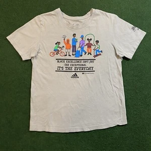 Adidas Originals Mens Honoring Black Excellence Graphic T-Shirt Sz M Gray - Picture 1 of 5