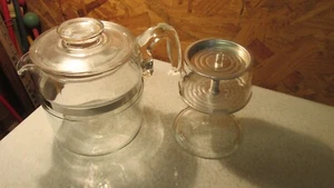Vintage PYREX Coffee Pot Stove Top Percolator Glass 7756-B 6 Cup ~ Complete - Picture 1 of 1