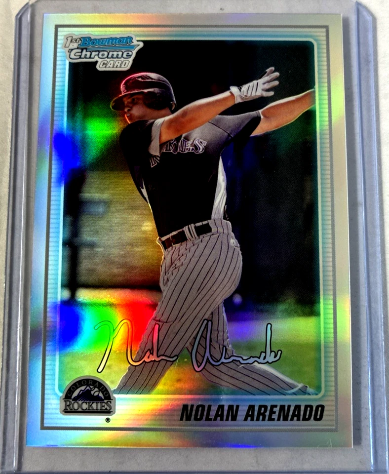 #001/777-2010 Bowman Chrome - Prospects Nolan Arenado #BCP91 переливающаяся карточка Rc 1/1 - Изображение 1 из 2
