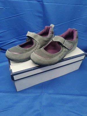 Croft & Barrow JOLEE Mary Janes Womens Size 8 Gray Suede & Mesh Comfort - Image 1 of 4