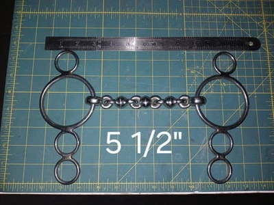 Usado 5 1/2" Waterford Elevador 3 Anillos Mordaza Holandesa Caballo Bit Snaffle   Foto 1 de 2