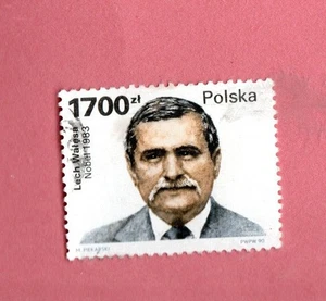 POLAND 1990 1700z used NG Lech Wałęsa Nobel Peace Prize Winner - Picture 1 of 1