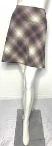 H&M Women’s Geometric A-Line Skirt Size 8 US 38 EU Knee Length Lined Wool Blend - Picture 1 of 5