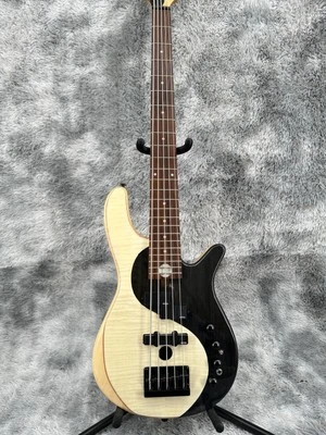 Electric Bass Guitar Yin and Yang 5 Strings Rosewood Fretboard Black Hardware - Image 1 of 4