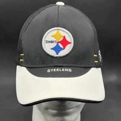 Sombrero Pittsburgh Steelers Reebok NFL Equipment L/XL Negro Blanco Malla Foto 1 de 4