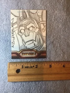 Iron Man 2 Sketch Trading Card By Upper Deck By Dave Pops Tata Marvel - Picture 1 of 14