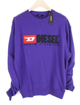 Diesel F-Arap Felpa Donna XS Disegnata Braccio Taglie Forti Girocollo Cotone - Immagine 1 di 4