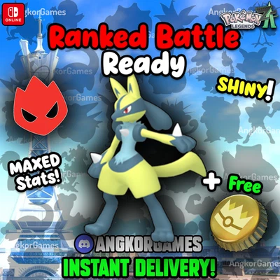 ✨ Shiny 6IV Lucario ✨ ALPHA ✨Adamant Maxed EVs ✨ Pokemon Legends ZA