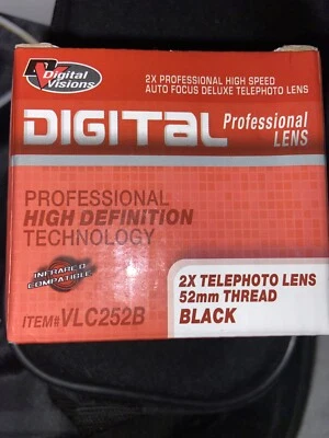 Digital Visions by Bower 2x Telephoto Lens - 52mm Thread - Black (VLC252B) - Image 1 of 4