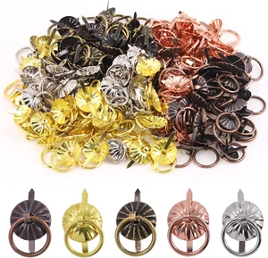 150Pcs 5 Colors Metal Brad Fasteners with Pull Rings, Mini Brad Paper Fasteners  - Picture 1 of 12