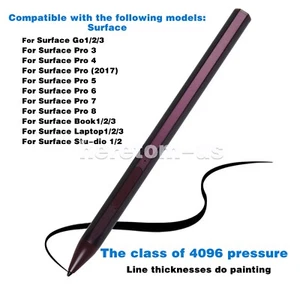 For Microsoft Surface Pro 7/6/5/4/3 Laptop 1/2/3 Magnetic Touch Stylus Pen Red - Picture 1 of 24