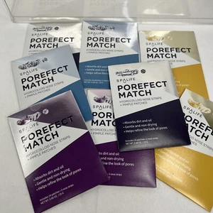 (8) SpaLife POREFECT MATCH Hydrocolloid Nose Strips + Pimple Patches Purple Blue - Picture 1 of 3