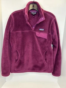 Patagonia Sweater Womens M Purple Re-Tool Snap-T Fleece Pullover 1/4 Zip - Picture 1 of 17