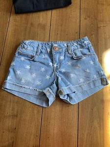 Zara Girls Star Denim Shorts Size 3-4 - Picture 1 of 3
