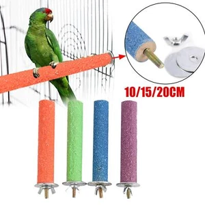 Budgie Cage Accessories Parrot Perches and Chew Toys for Paw Grinding NEWS - Picture 1 of 19