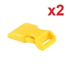 2x Plastic Clip Release Buckle for Webbing Bushcraft Rucksacks Yellow