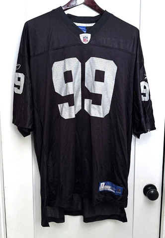 Raiders Warren Sapp NFL Reebok Football Jersey Men’s XXL Cover