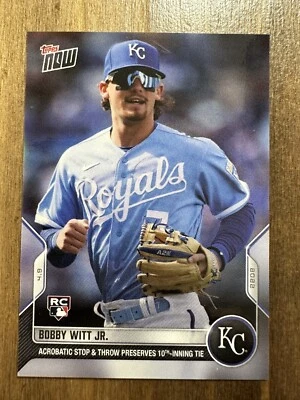 BOBBY WITT JR. 2022 Topps Now RC Print Run #/6016 (#21) -Royals - Image 1 of 2