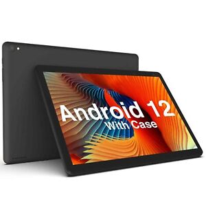 10.1" WiFi Tablet Android 12 Tab PC 32GB HD Dual Camera Quad Core Bundle Case US