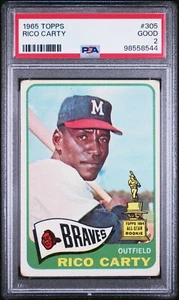 1965 TOPPS RICO CARTY #305 PSA 2 - Picture 1 of 2