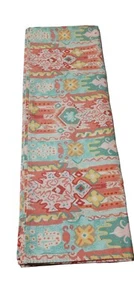 Vintage W-C Designs Native Aztec Trippy Colorful Tablecloth 100% Cotton 80"x 58" - Picture 1 of 4