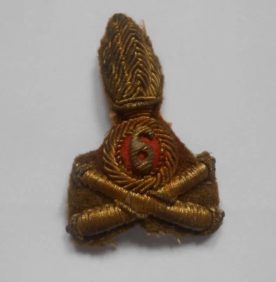 Italian Officers  6th Artillery  bullion wire detail cloth patch second war era - Image 1 of 4