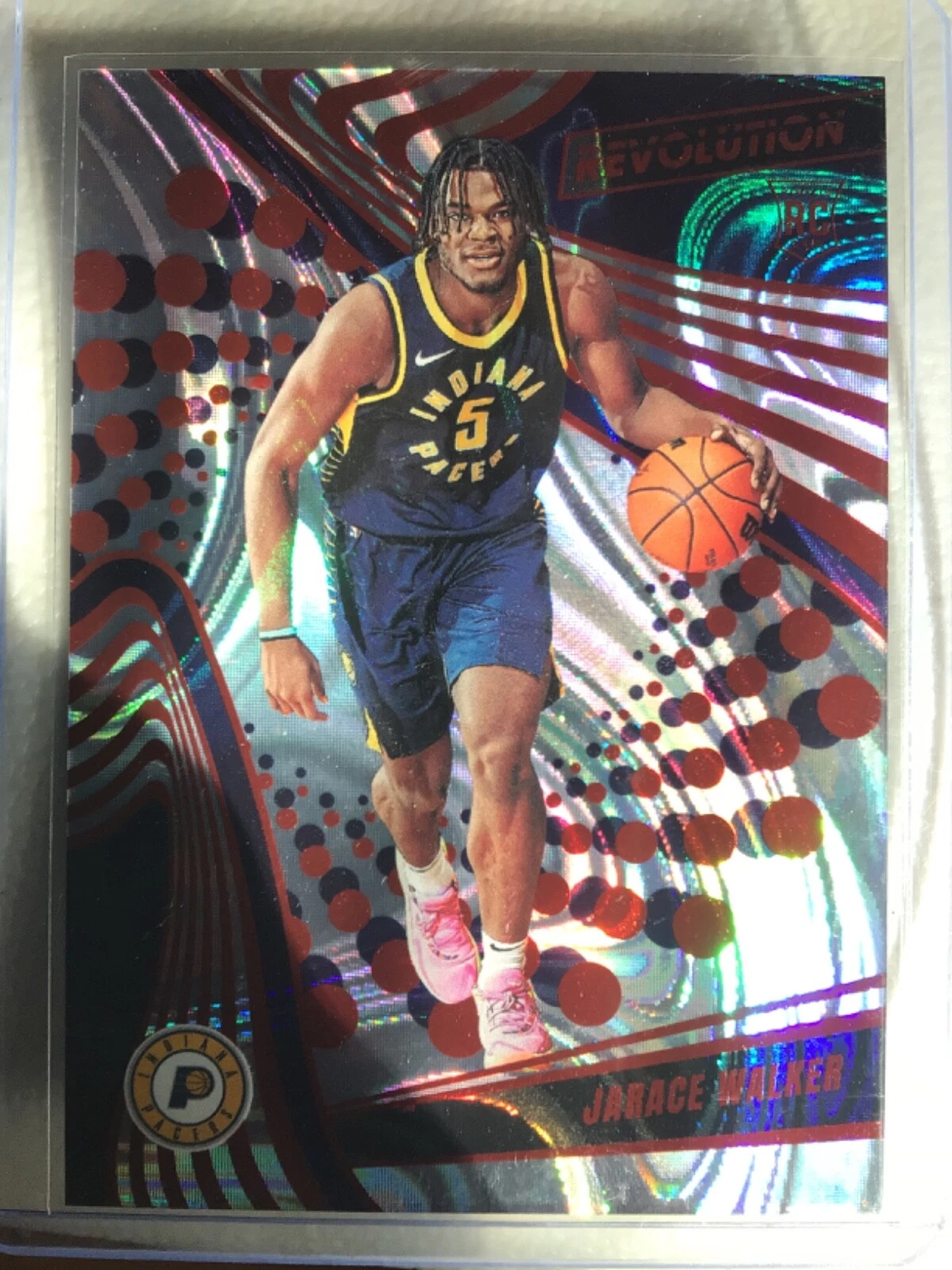 2023-24 Panini Revolution #112 Jarace Walker RC Red Swirl 133/199 Indiana Pacers
