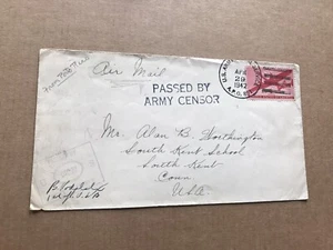 US 1942 Censor Cover + APO 851 from Porto Rico +"Passed by Army Censor" Chop - Picture 1 of 2