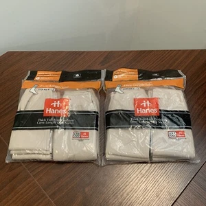 Hanes Crew Length Tube Socks Size 7/8.5 Vintage Boys Lot Of 2 Deadstock USA 1994 - Picture 1 of 10