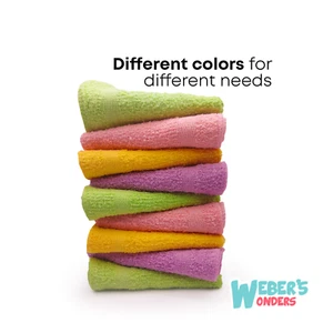 22 Pack Premium Weber's Wonders Towels Cotton Washcloth Set 11 x 11" Fast Dry - Picture 1 of 6