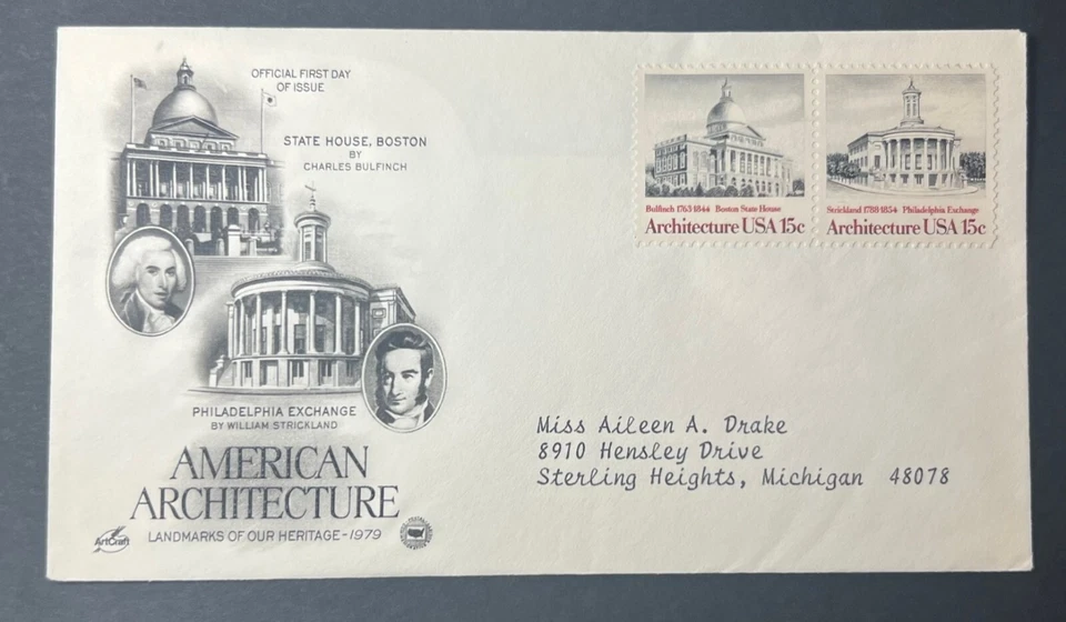 AMERICAN ARCHITECTURE SEP 30 1982 WASHINGTON D.C. ARTCRAFT FIRST DAY COVER (FDC) - Image 1 of 1