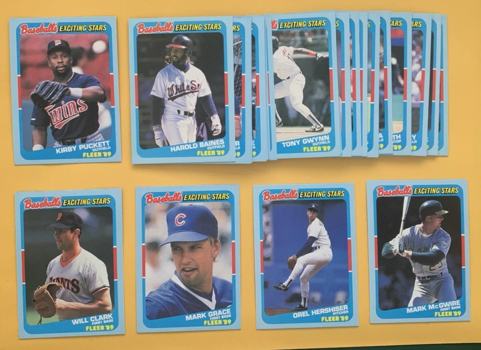1989 Fleer Exciting Stars SET BREAK singles #1-44 - stars, rookies, HOFers - Image 1 of 1