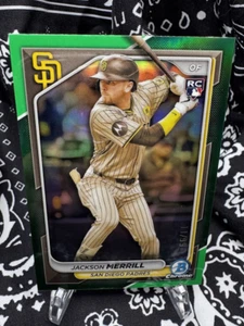Jackson Merrill - #11/99 - GREEN REFRACTOR - 2024 Bowman - 27 - ROOKIE RC - Picture 1 of 2