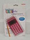 VINTAGE tanslucent COLOR series calculators with World Time AURORA HC65A 2001 4"