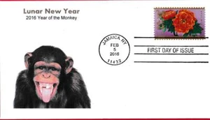 Nasty Monkey, Chimpanzee, Year of the Monkey, Lunar New Year, First Day Cover - Picture 1 of 1