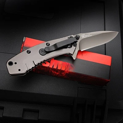 KERSHAW Edelstahl Klappmesser Taschenmesser mit Clip & Arretierung-Camping Outdoor EDC