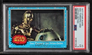 1977 Topps Star Wars R2-D2 C-3PO See-Threepio and Artoo-Detoo #2 PSA 5 0nr3 - Picture 1 of 3